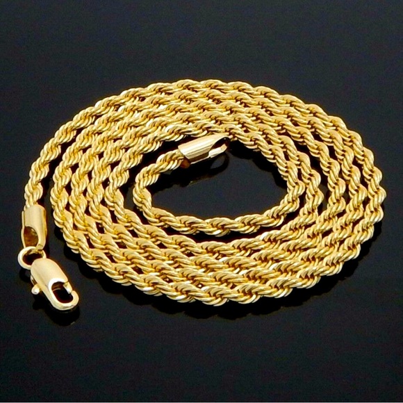 Other - 14k Yellow Gold Filled Rope Chain Necklace - 2.7mm - 24 Inches - New Condition
